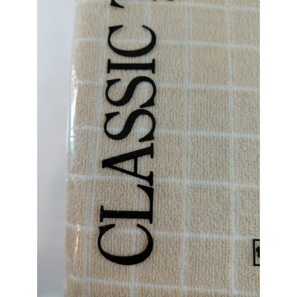 R.A. Briggs & Co. Classic Terry Tablecloth 54x70 Oblong Camel Check Cotton Blend